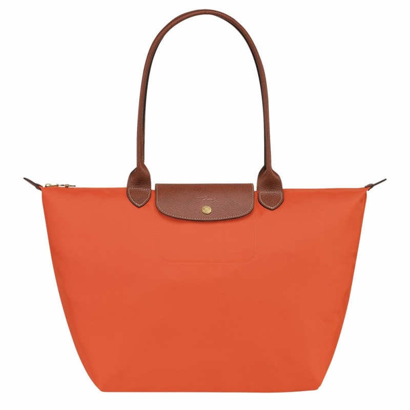 Orange Longchamp Le Pliage Original L Women's Shoulder Bags